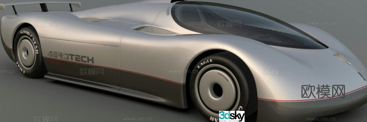 sci-fi car sedan 3d model