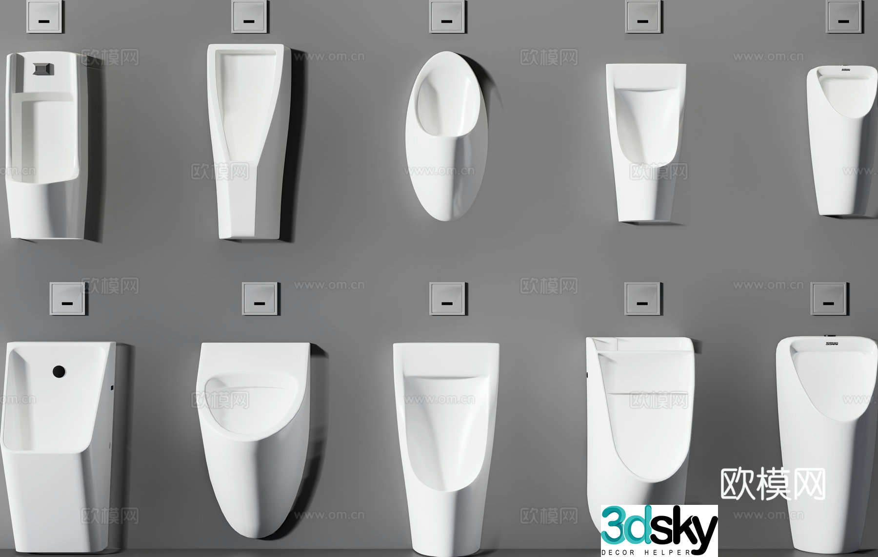 urinal toilet urinal 3d model