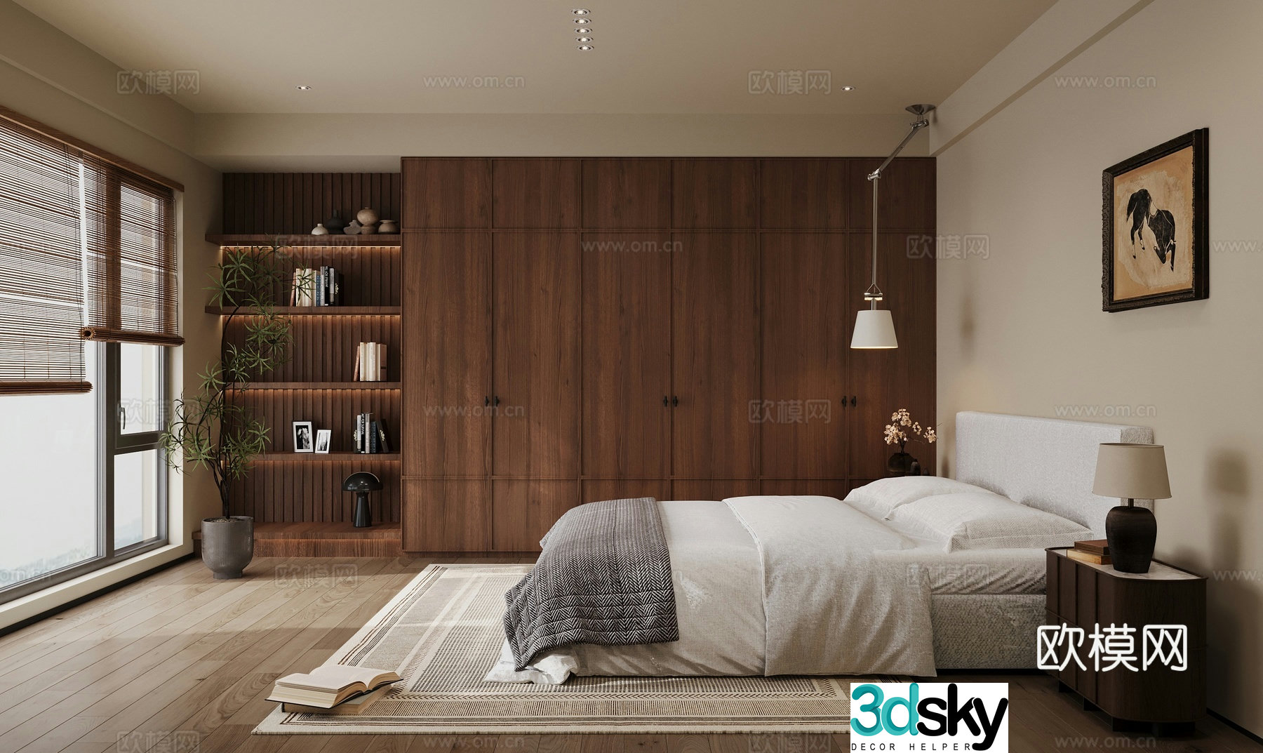 Medieval style bedroom master bedroom 3d model