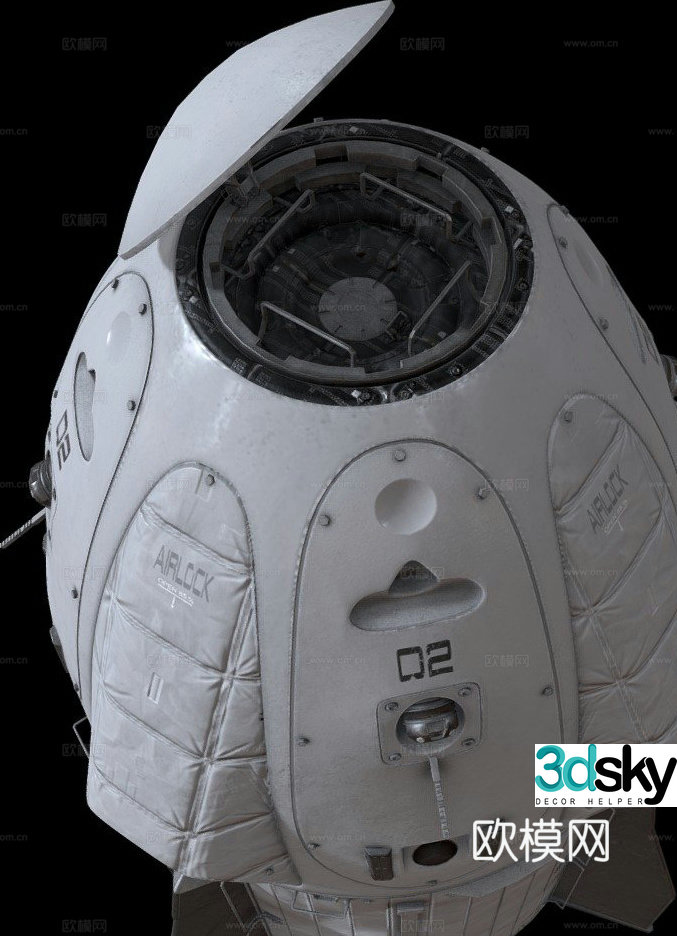 Space rocket capsule 3d model