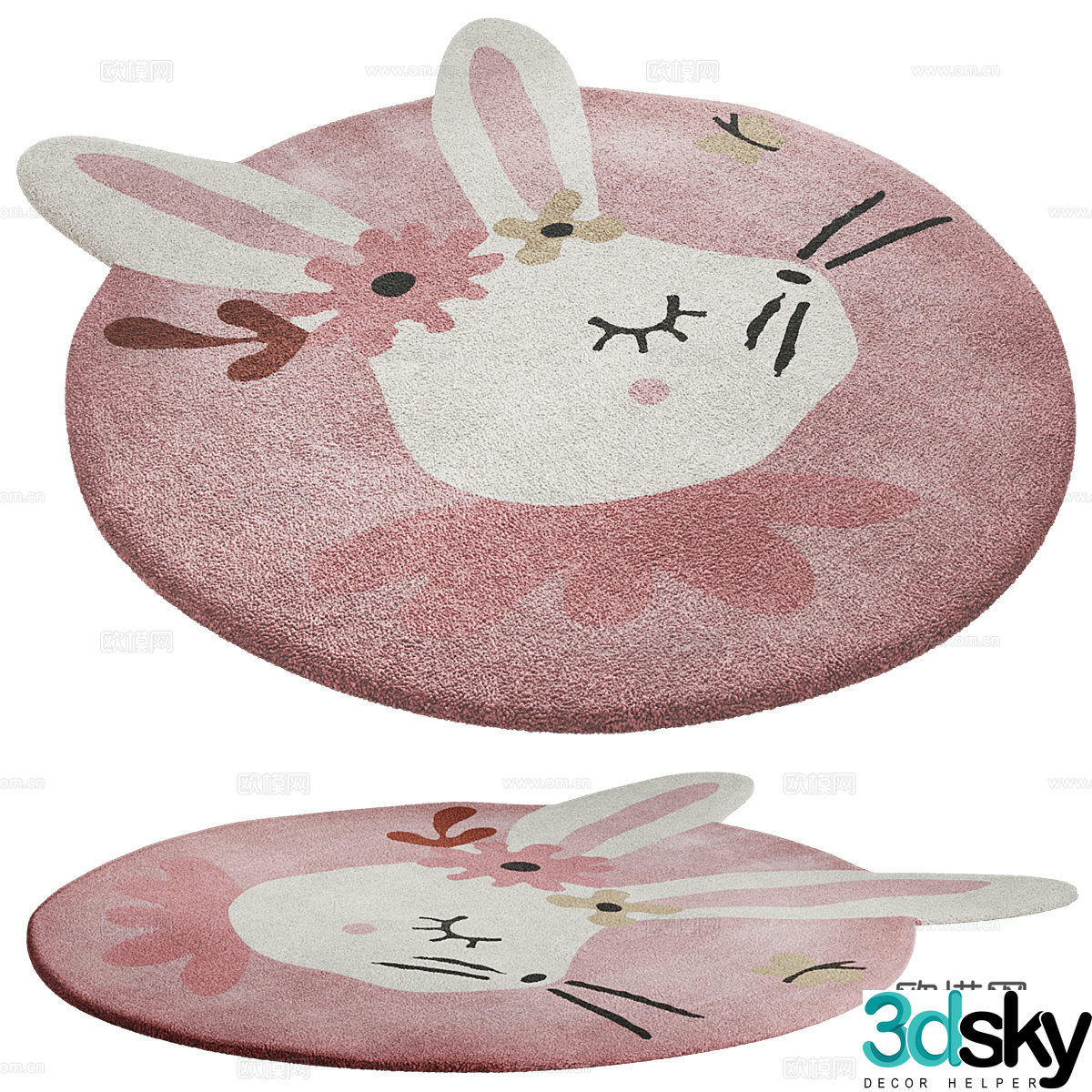 Cartoon carpet children’s carpet 3d model
