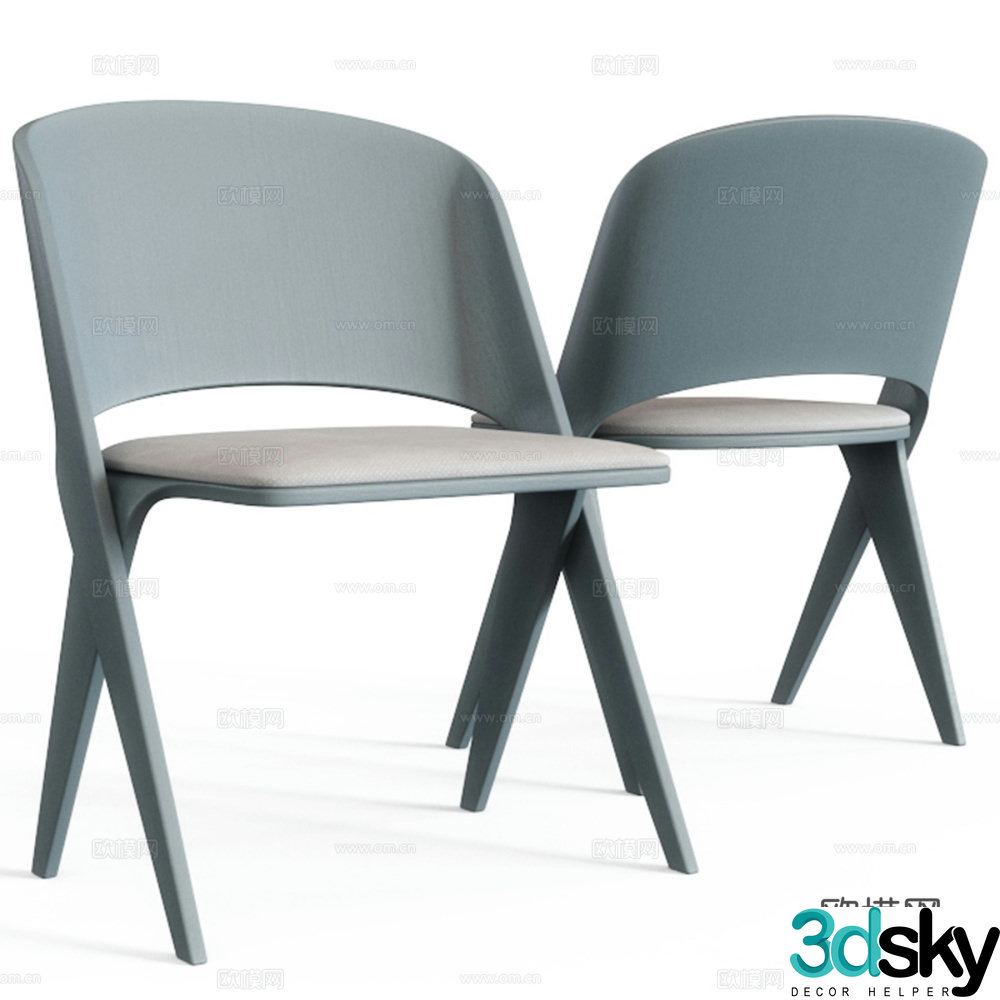 Modern chair dining chair 3d model