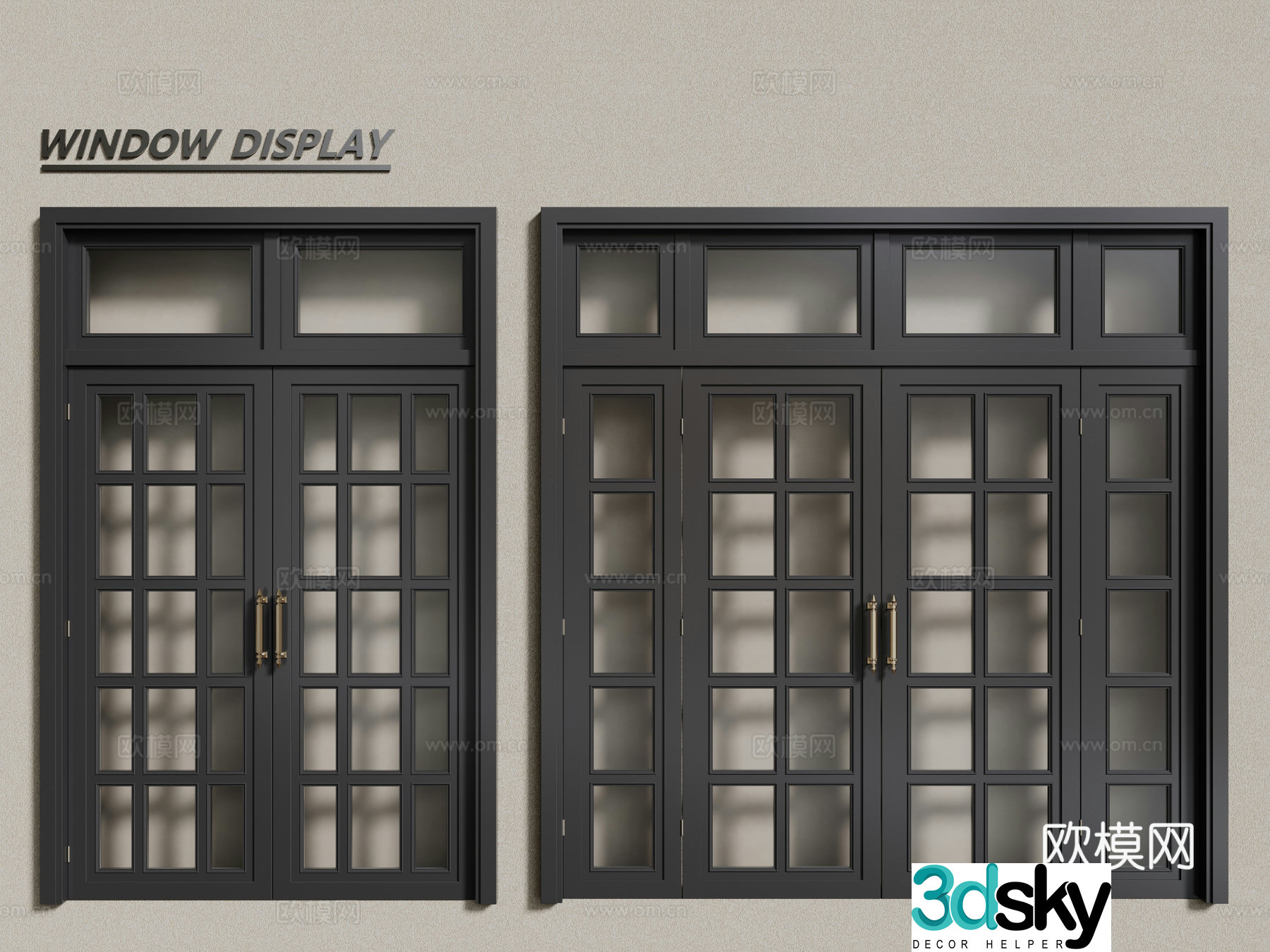 Aluminum alloy windows casement windows floor-to-ceiling windows 3d model