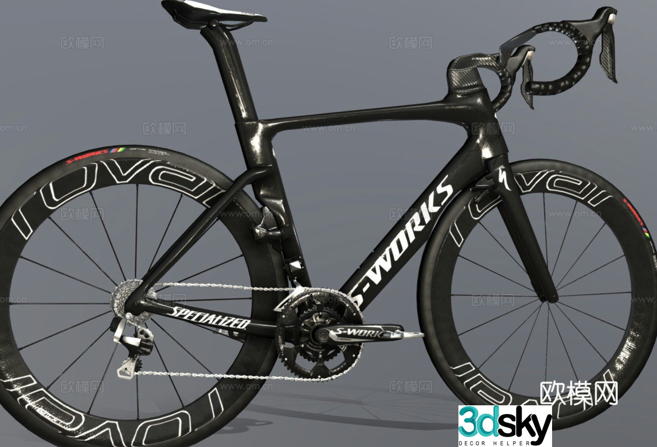black bicycle 3d model