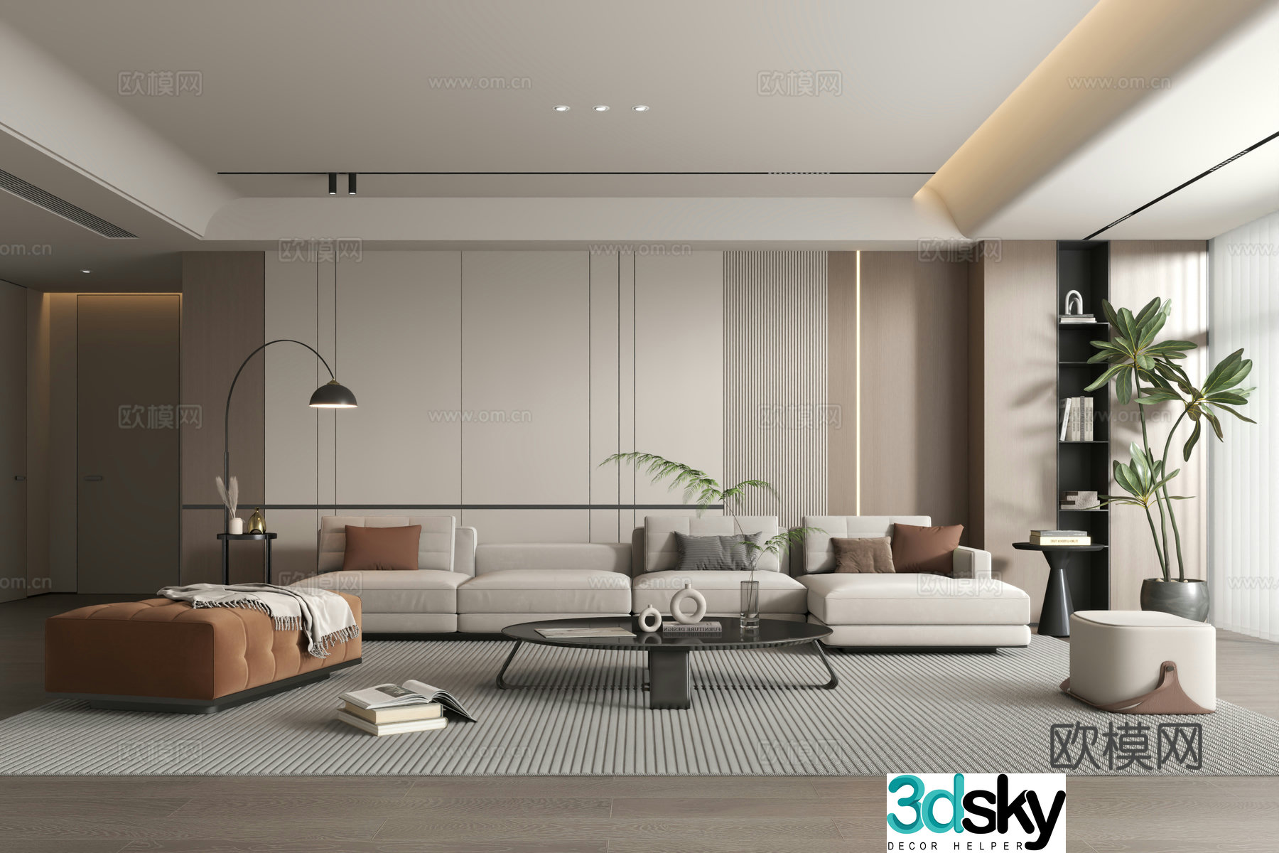 Modern living room 3d model