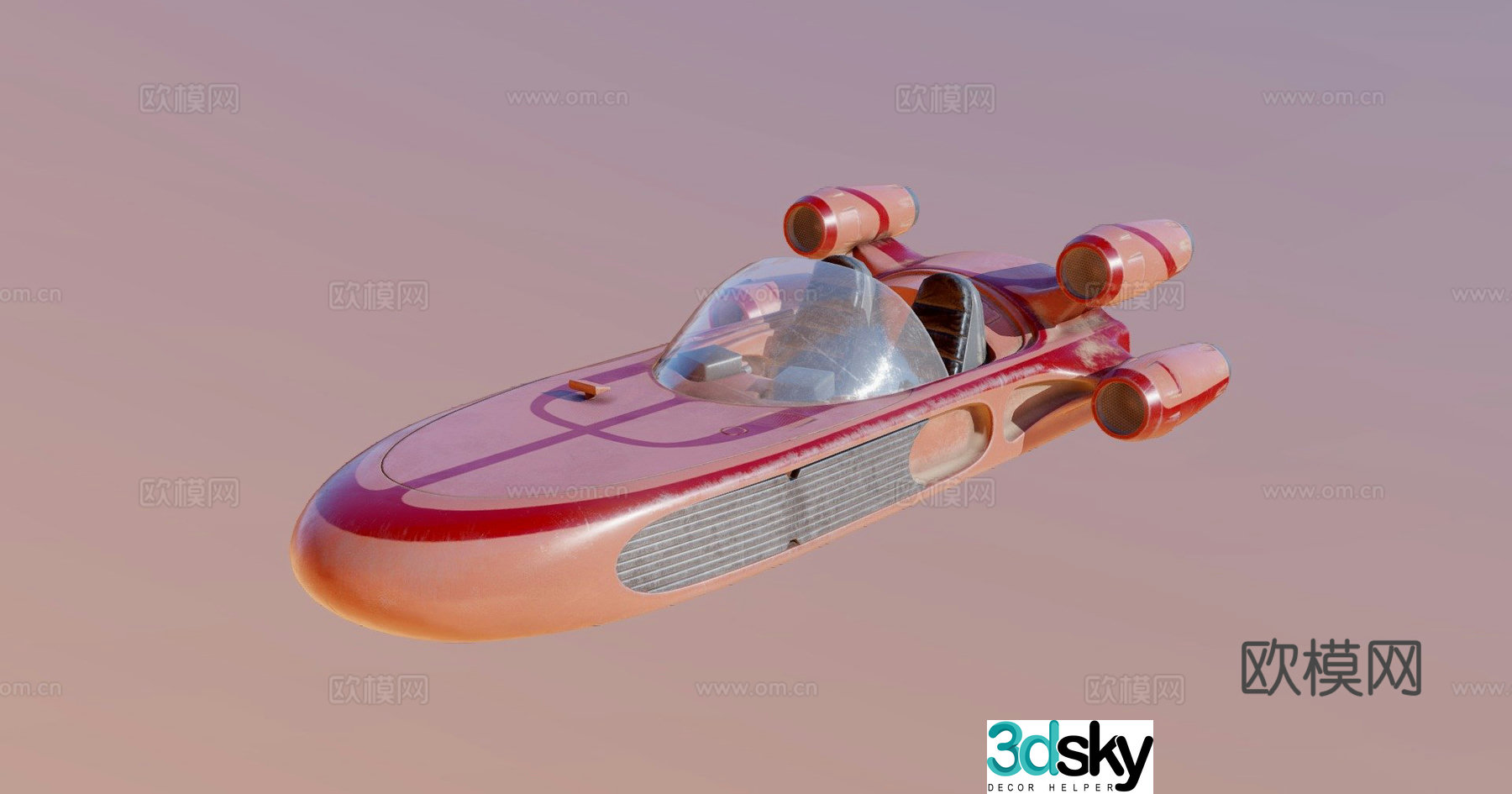 Hover car concept car future car 3d model