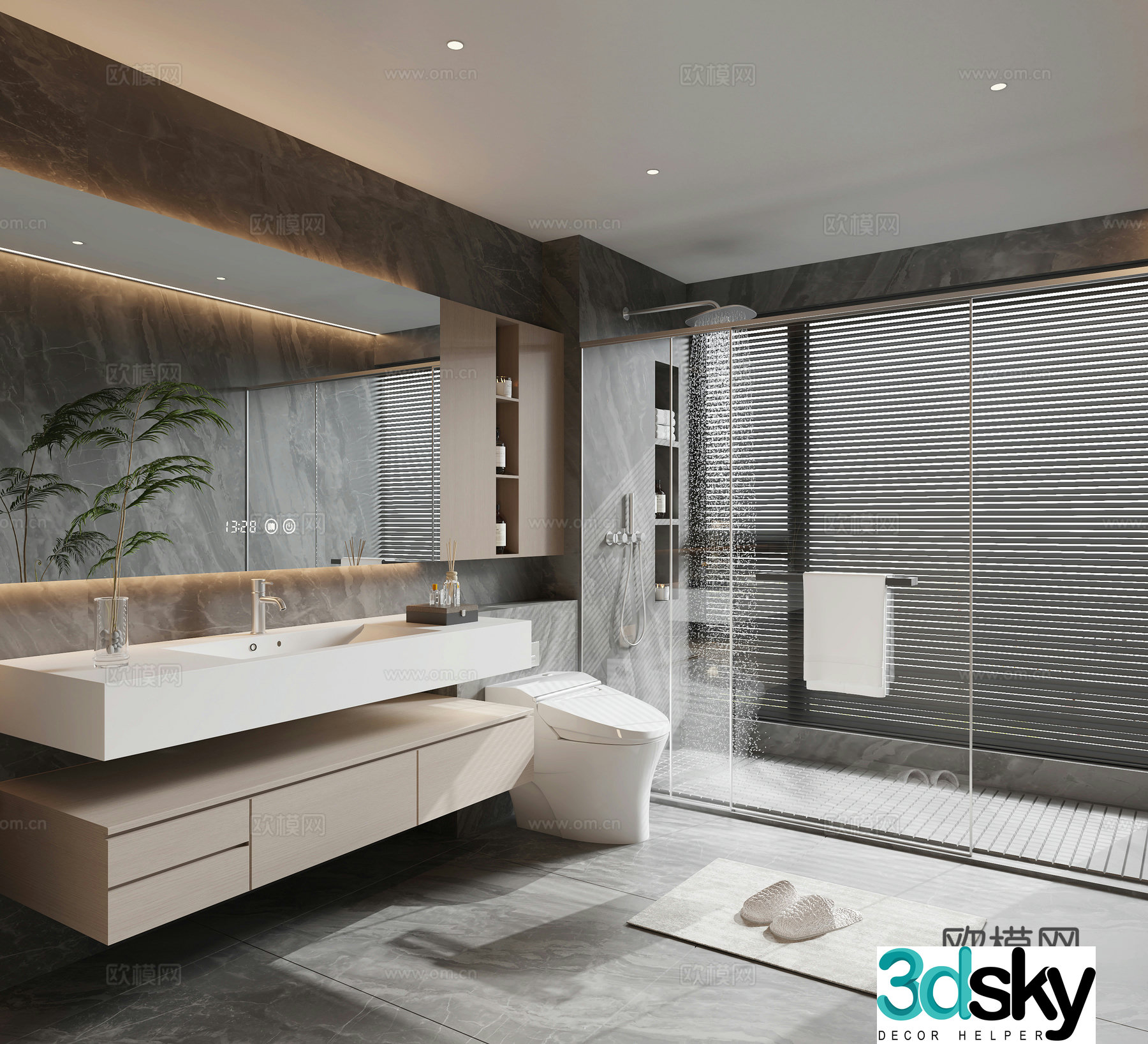 Modern bathroom bathroom 3d model