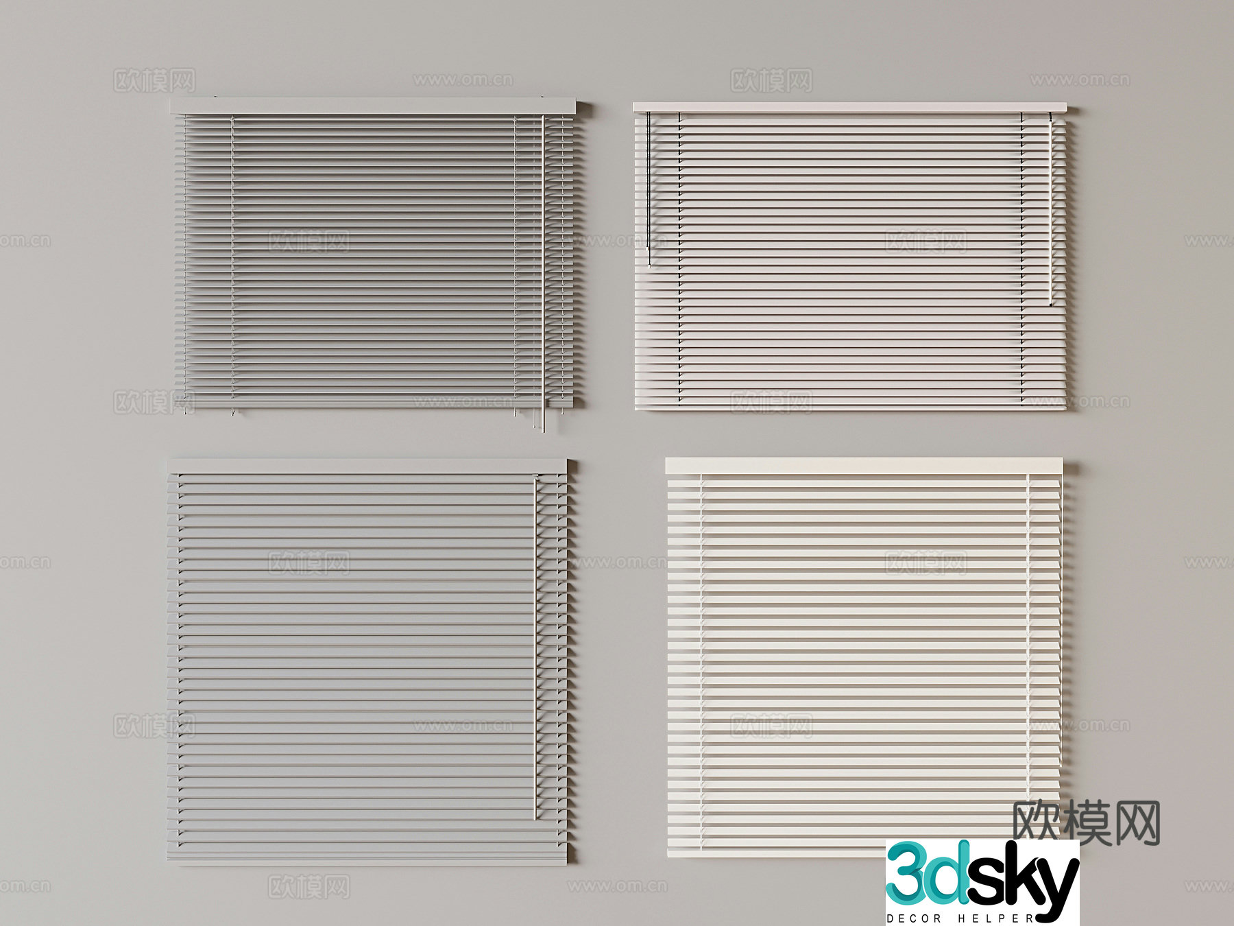 Curtains Venetian Blinds Blackout Roller Blinds Blinds 3d model