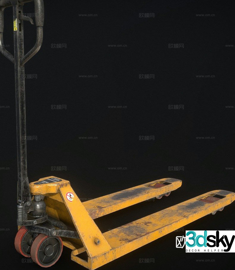 Manual pallet truck engineering truck 3d model