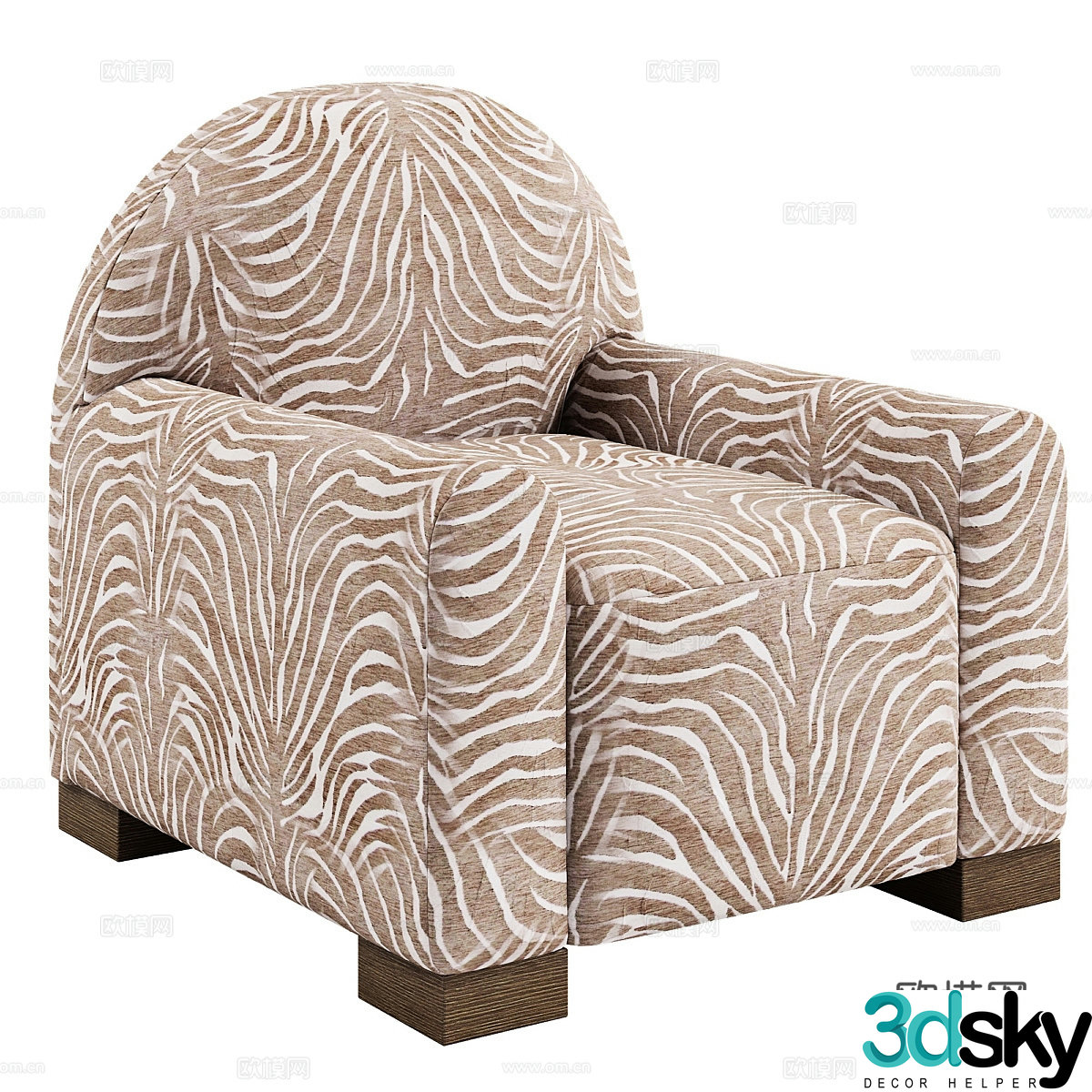 Modern minimalist sofa single sofa leisure sofa 3d model