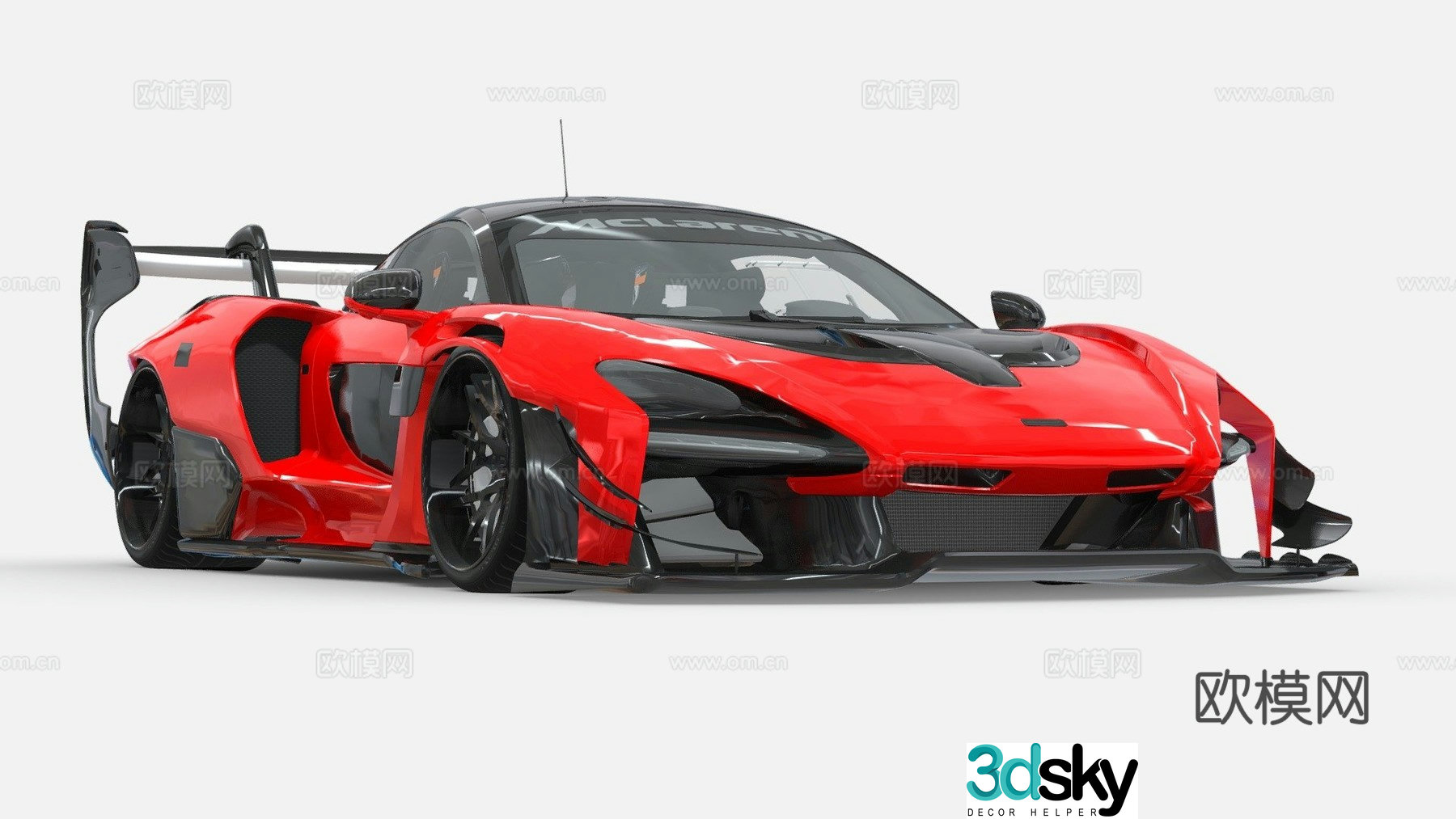 McLaren Senna GTR GP car 3d model