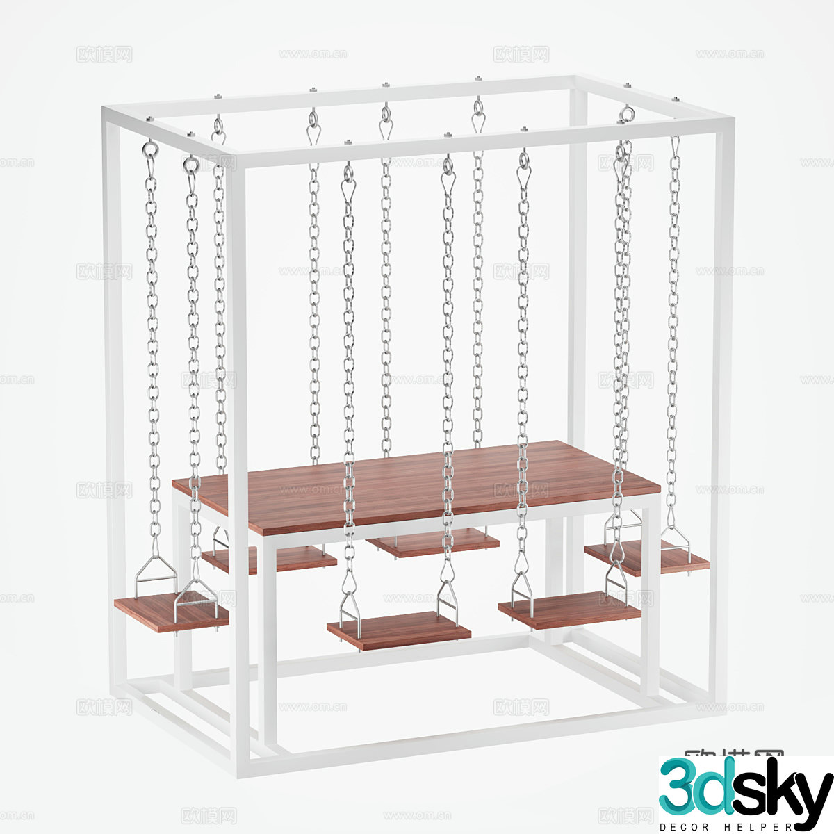Modern park rides 3d model