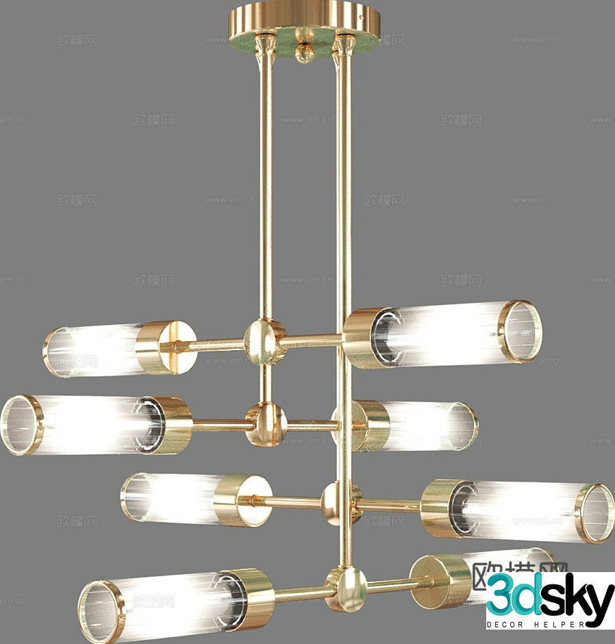 Light luxury chandelier dining room chandelier living room chandelier 3D model