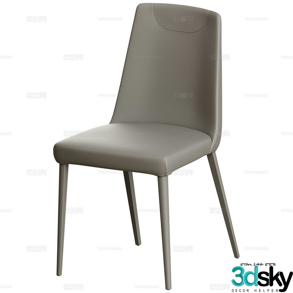 Italian chair dining chair single chair 3d model