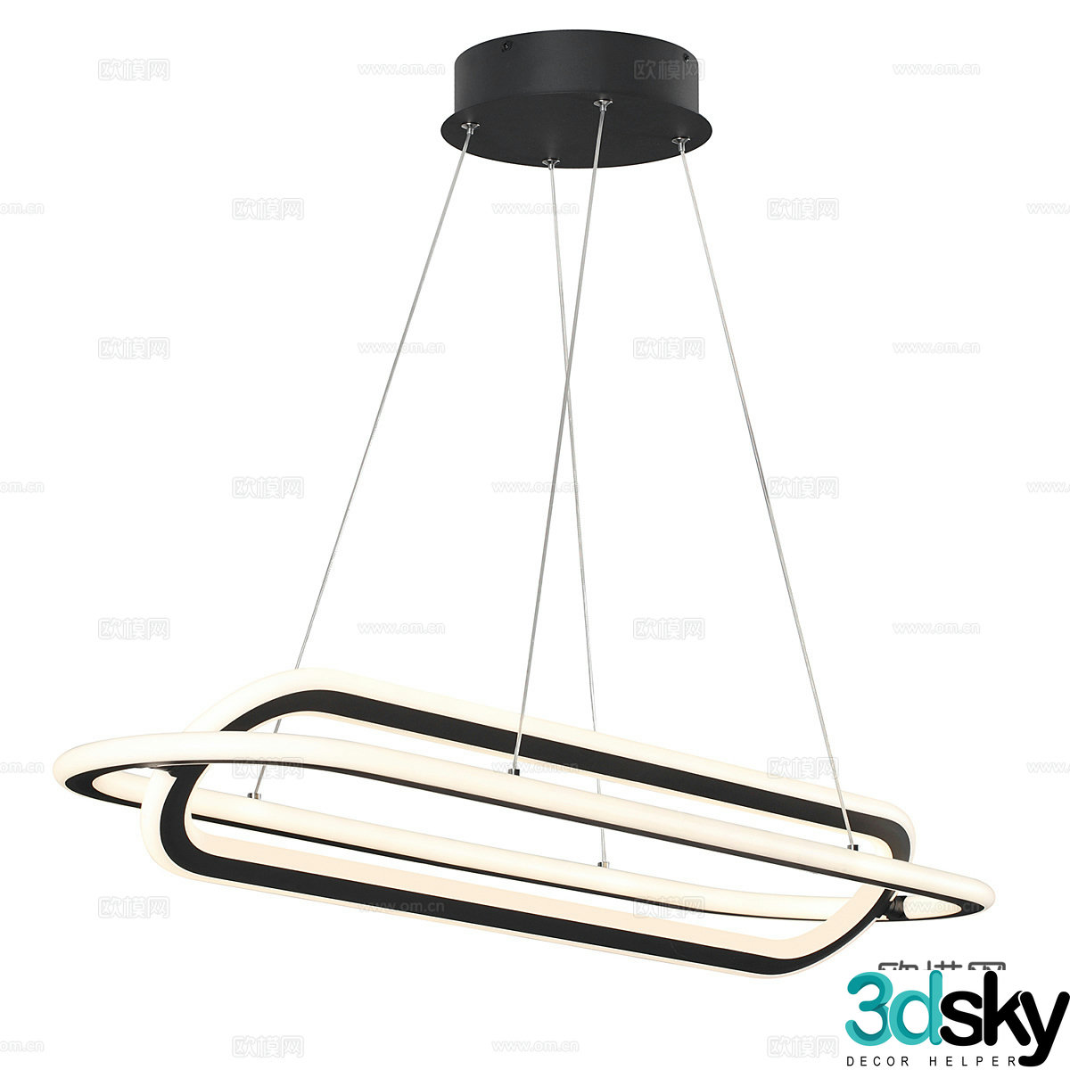 Modern minimalist chandelier dining room chandelier living room chandelier 3d model