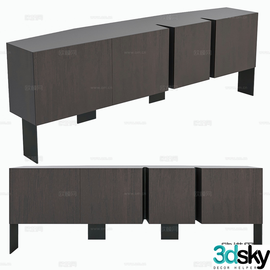 Modern entryway cabinet side cabinet 3d model