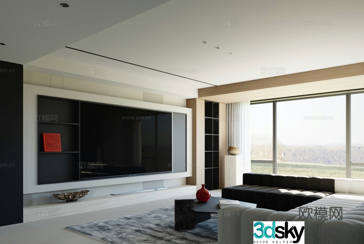 Italian living room 3d model