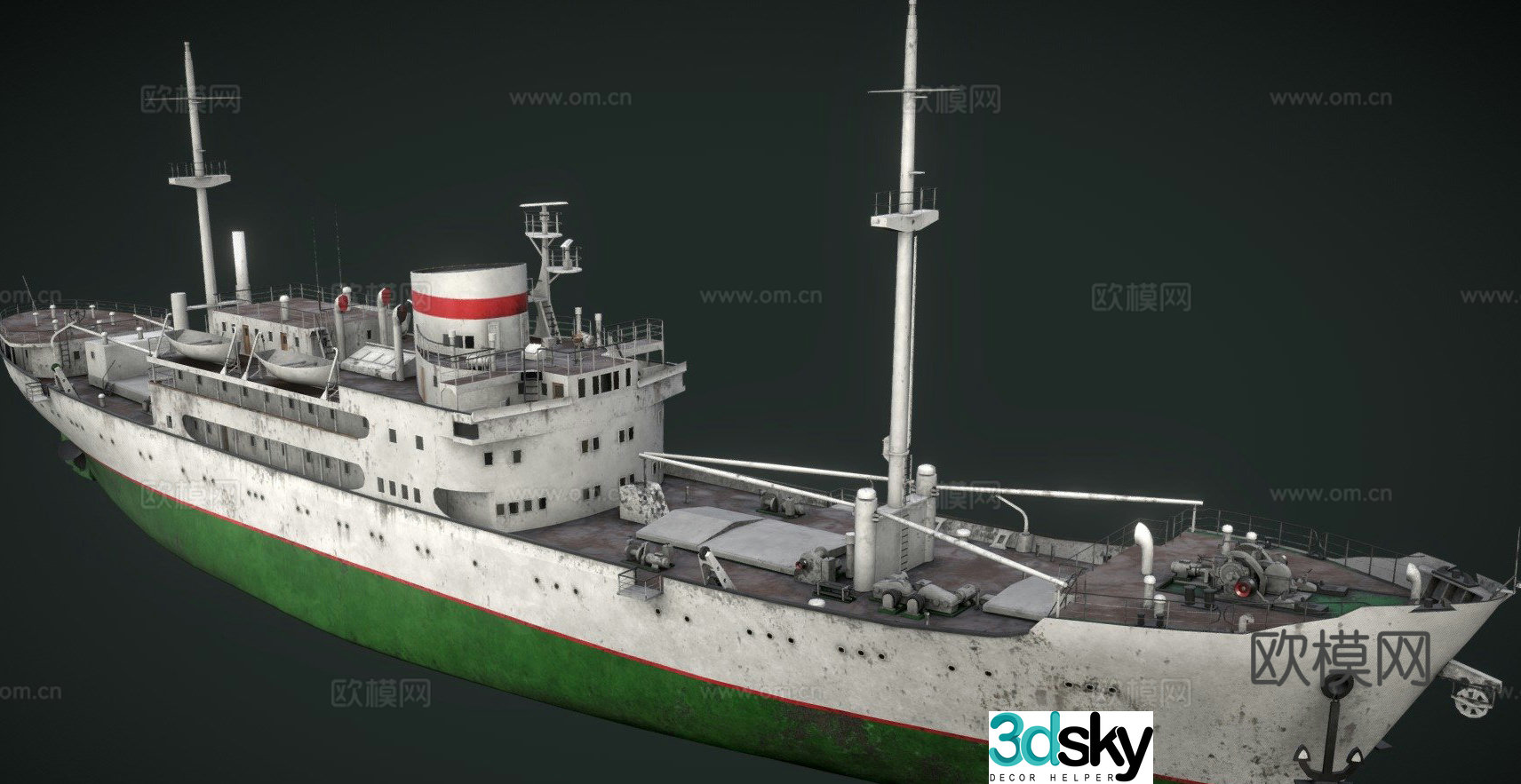 old ship ship cruise 3d model