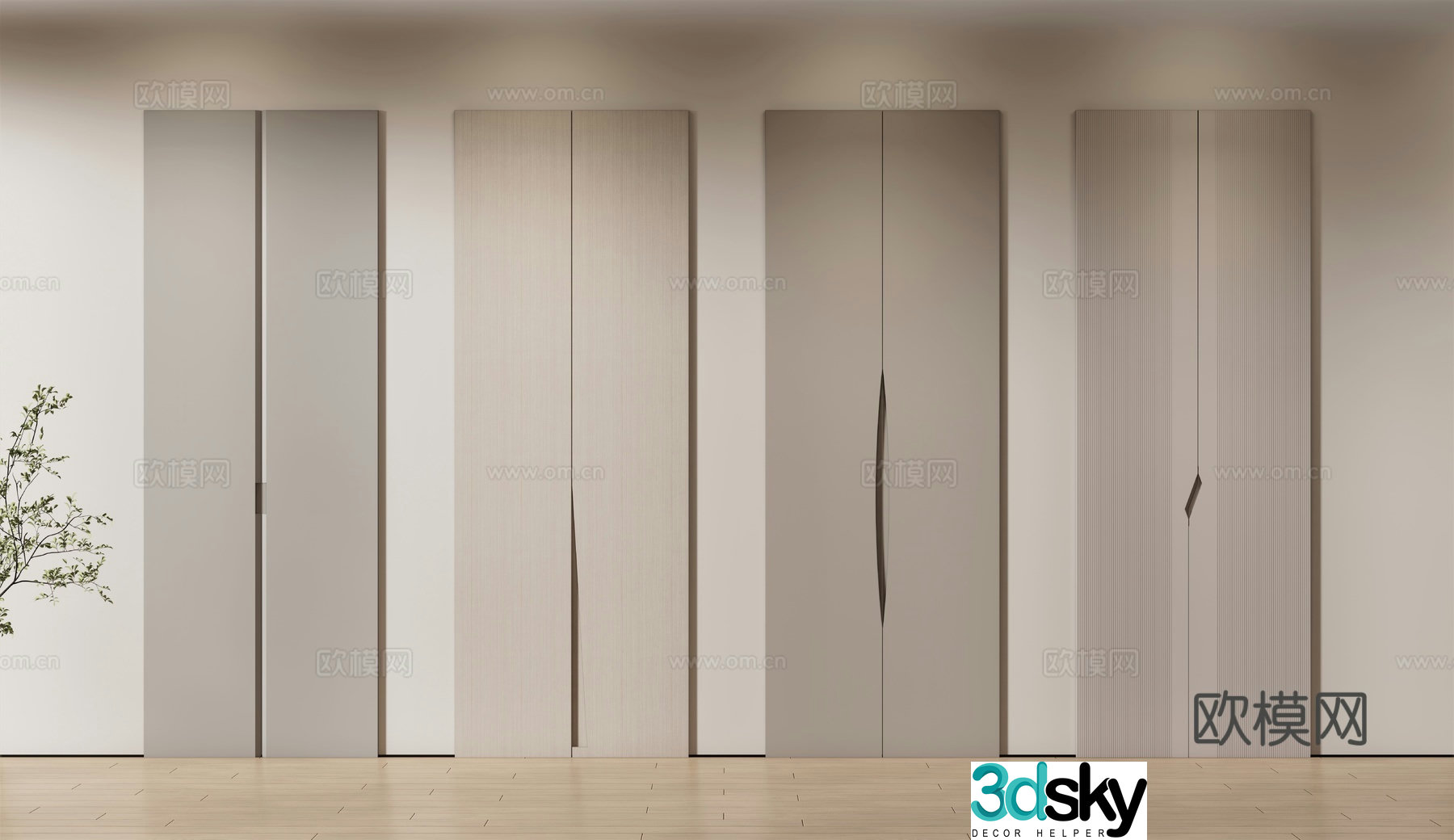 cabinet door wardrobe door shoe cabinet door 3d model