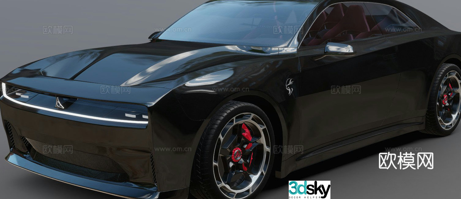 luxury car sedan car 3d model