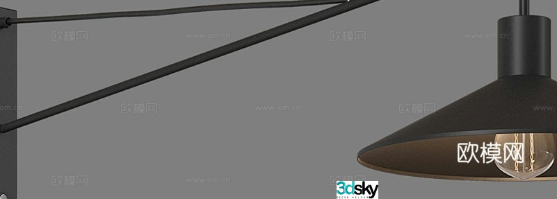 Nordic wall lamp study wall lamp 3d model