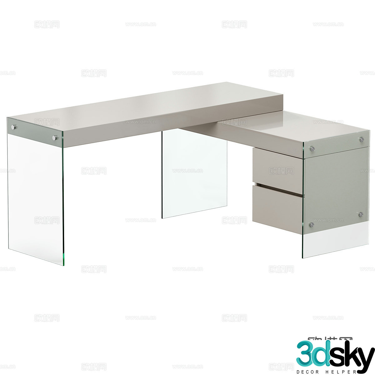 Modern desk 3d model