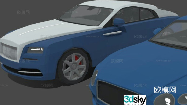 luxury car sedan 3d model