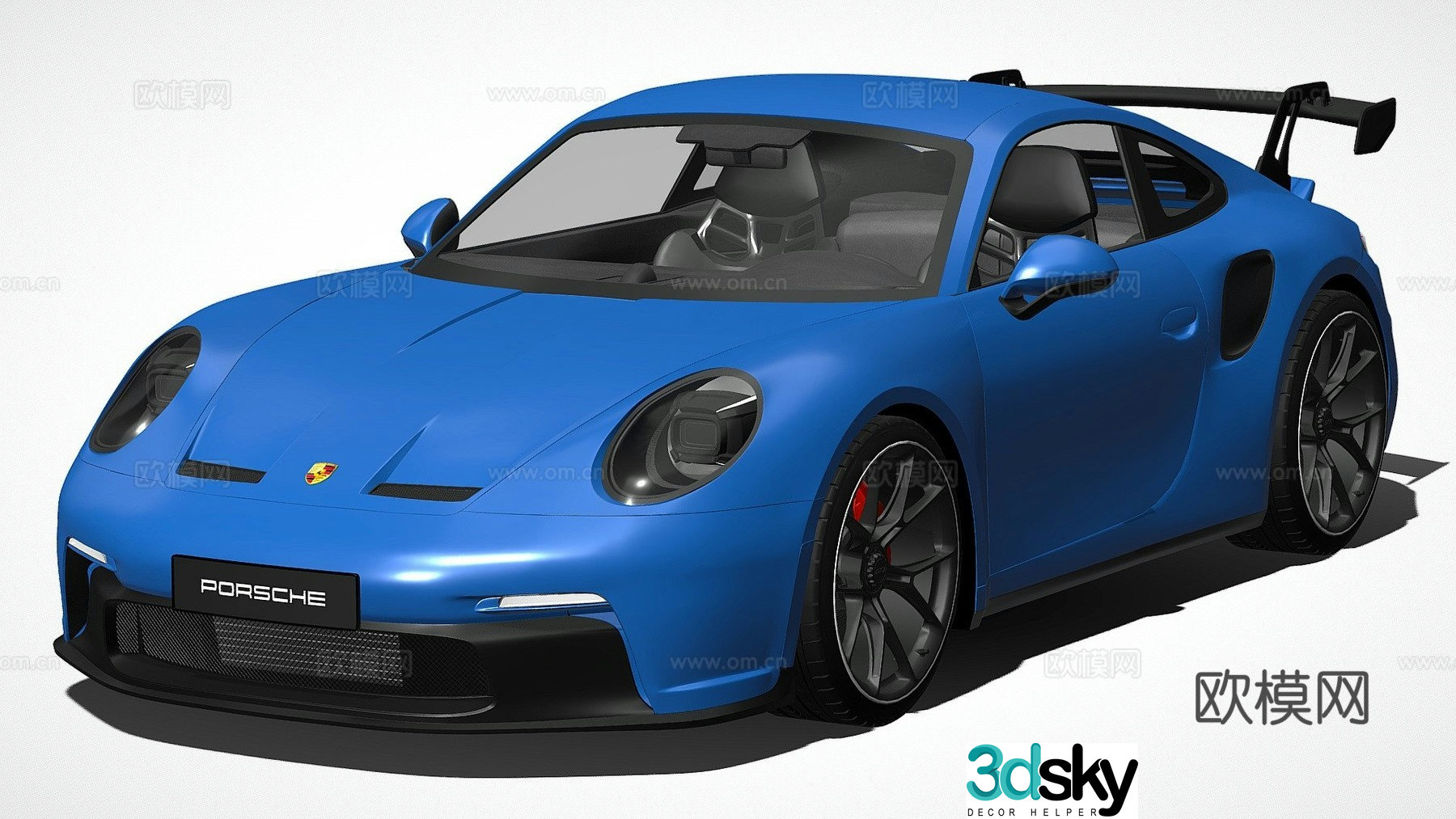 porsche 911 gt3 car sports car 3d model