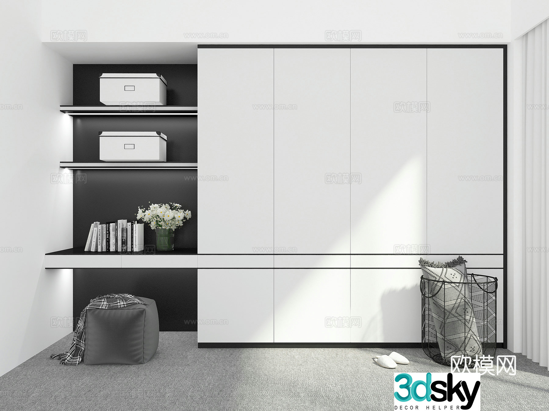 Modern wardrobe 3d model