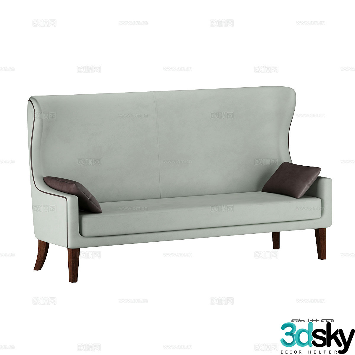 Double sofa arm sofa 3d model