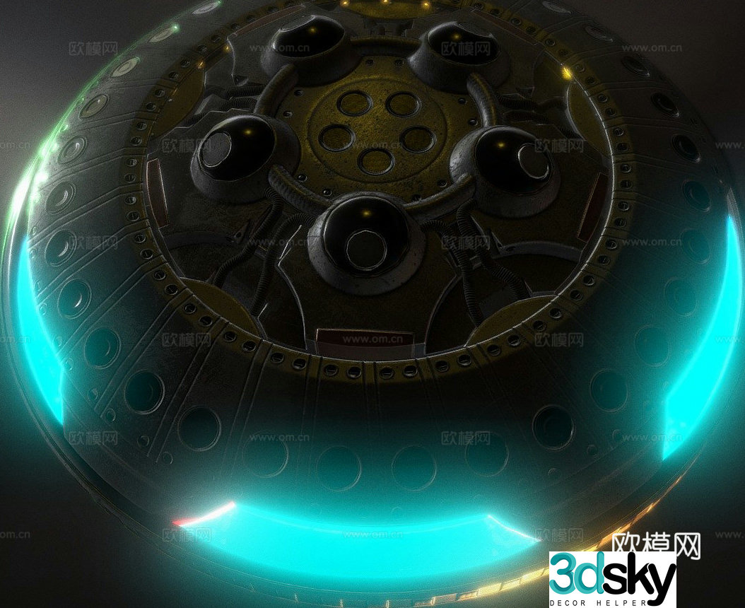 UFO 5 spaceship starship 3d model