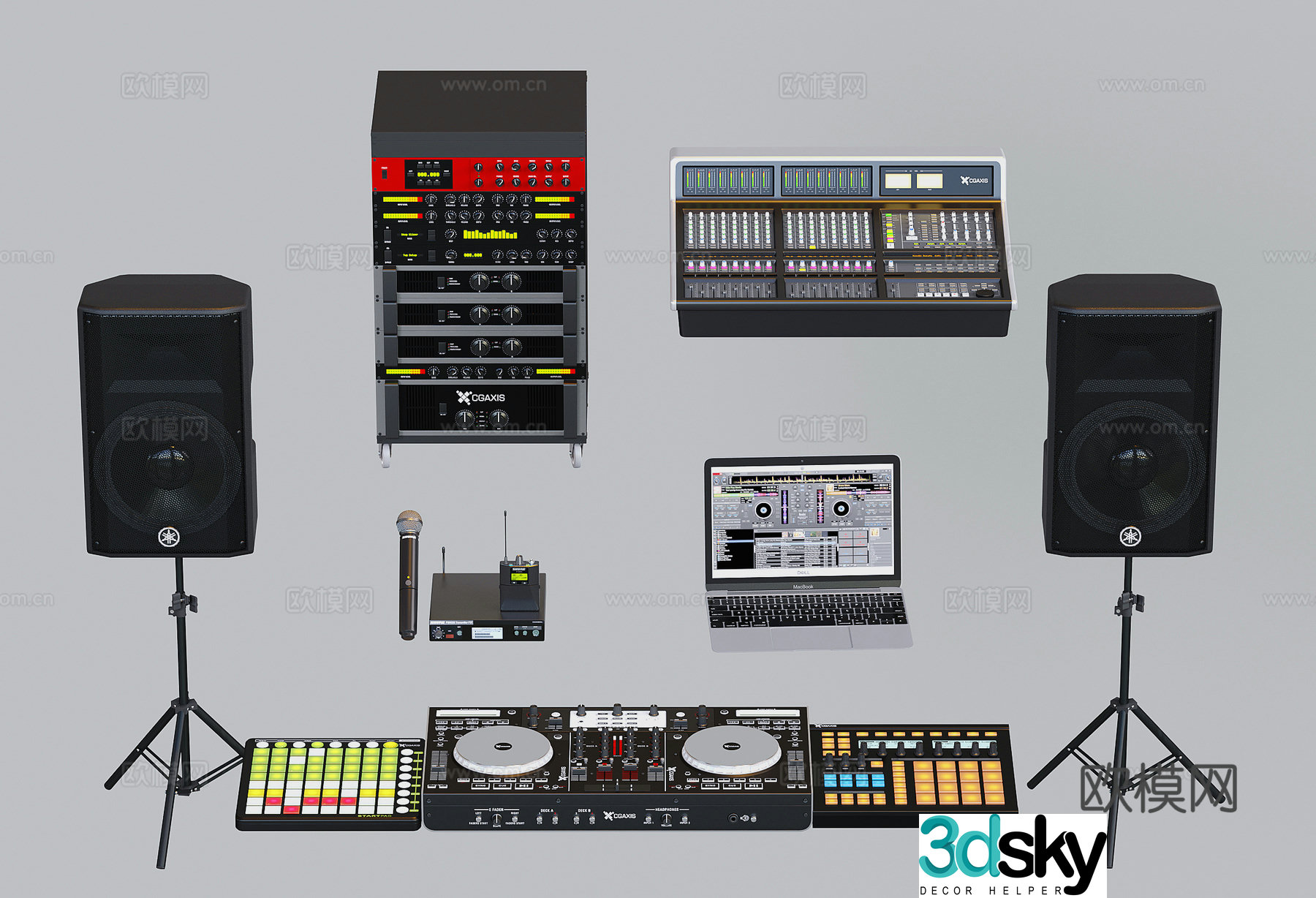 Entertainment equipment electrical appliances audio tuner mixer disco mixer 3d model