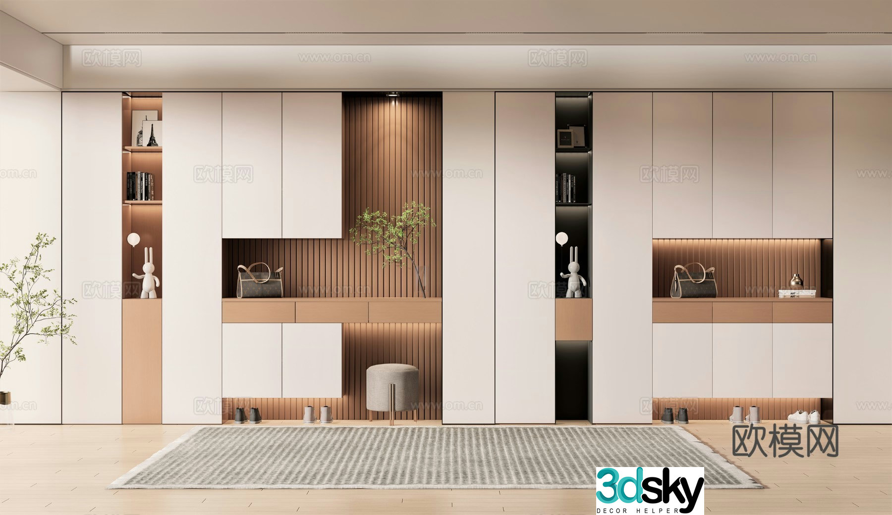 Entry shoe cabinet Entrance shoe cabinet 3D model