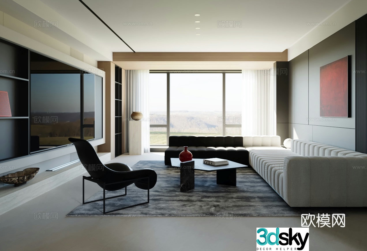 Italian living room 3d model