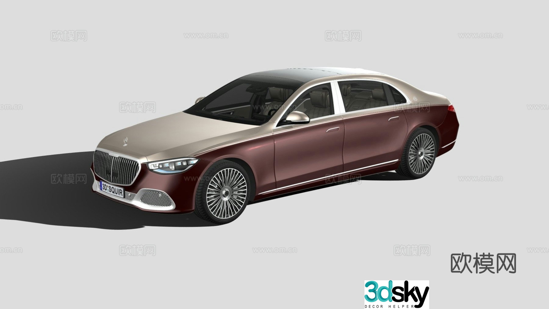 Mercedes Benz S Class Maybach 2021 car 3d model