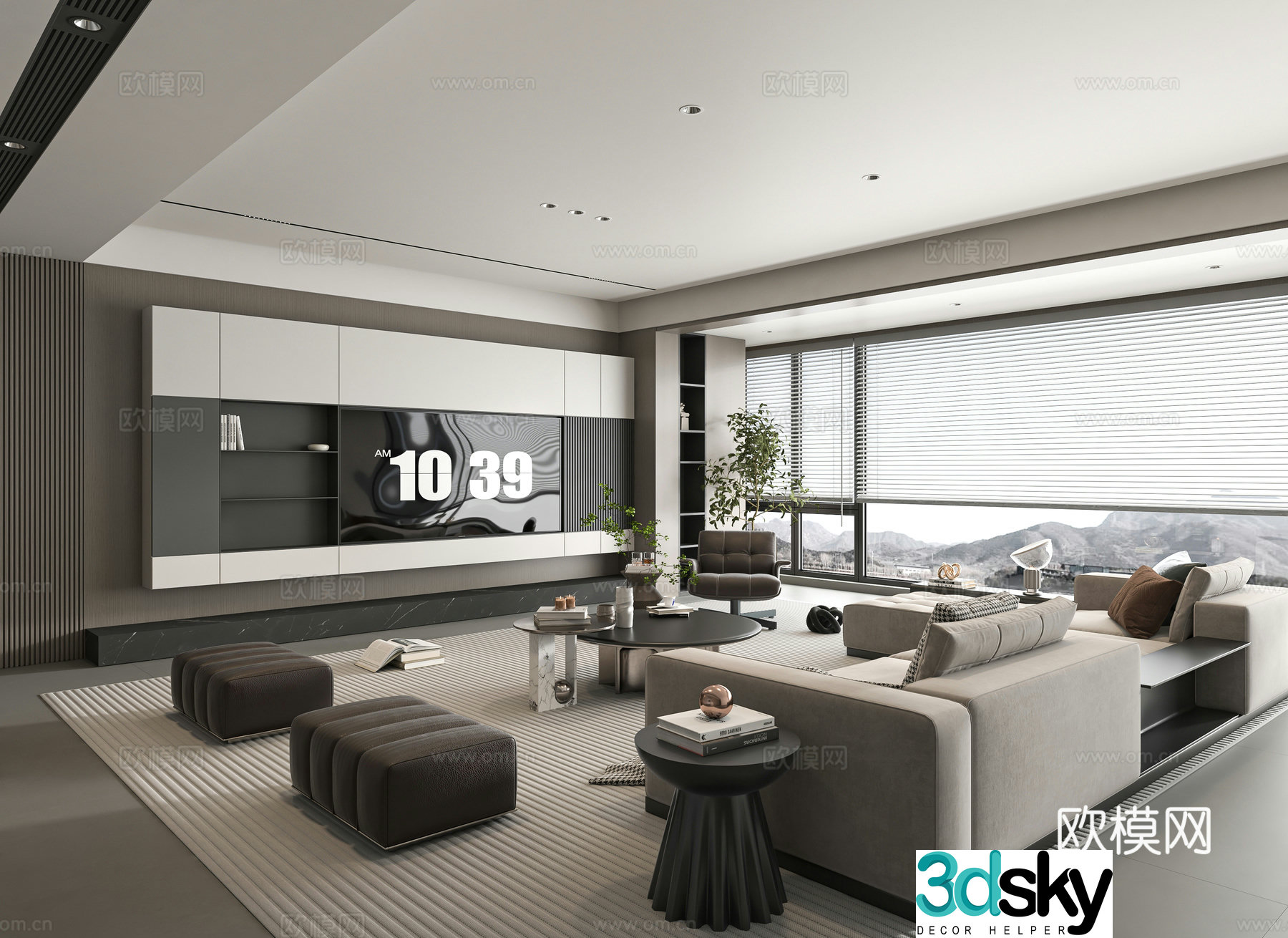 Modern living room 3d model