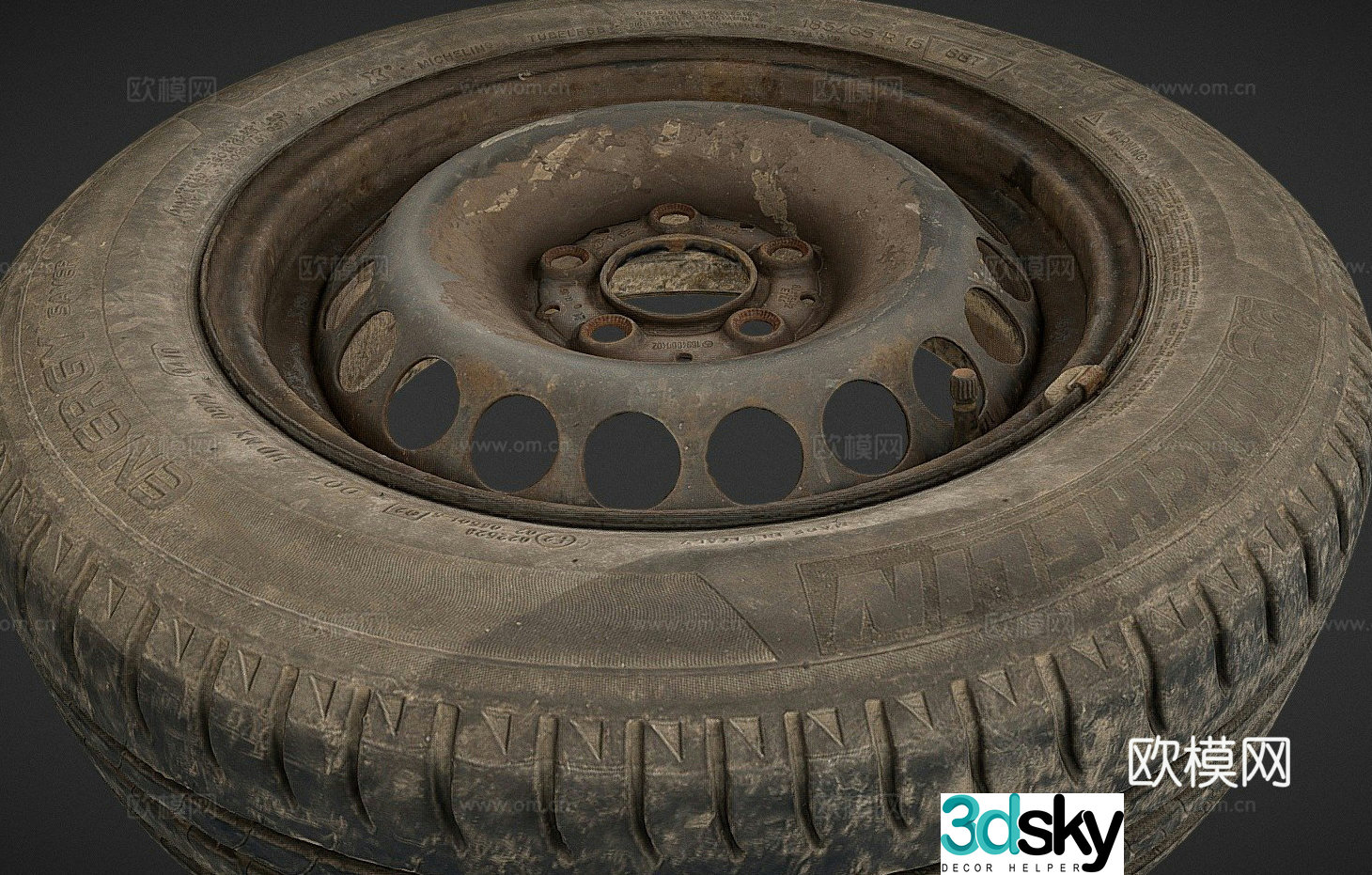 car tire hub wheel 3d model