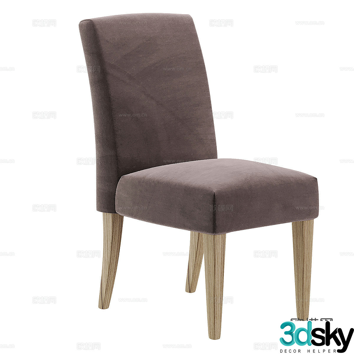 Nordic chair dining chair 3d model