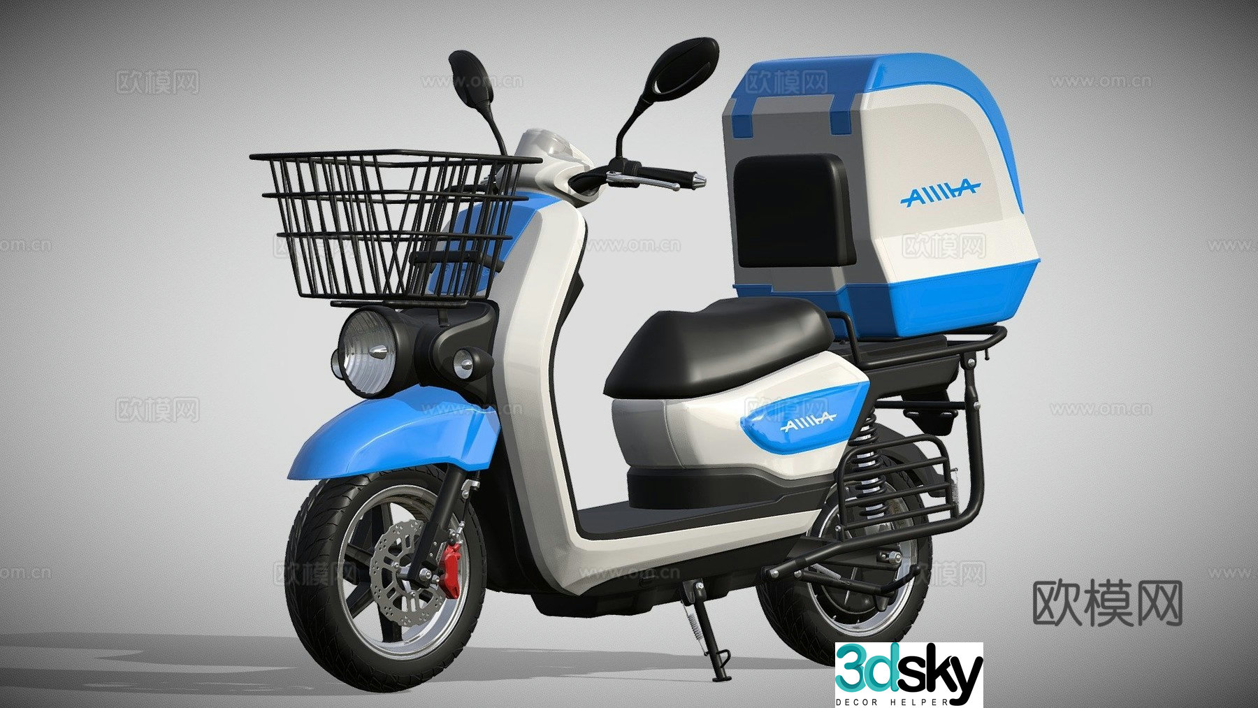 Electric car motorcycle 3d model