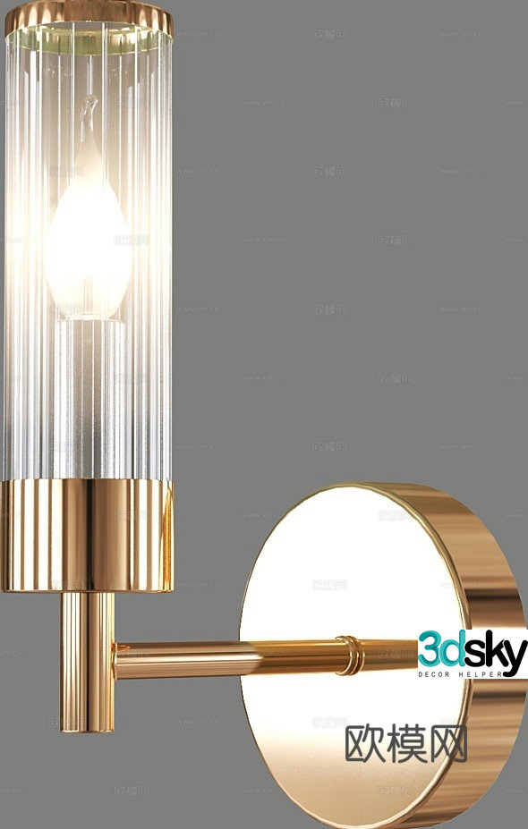 Light luxury wall lamp dining room wall lamp 3d model