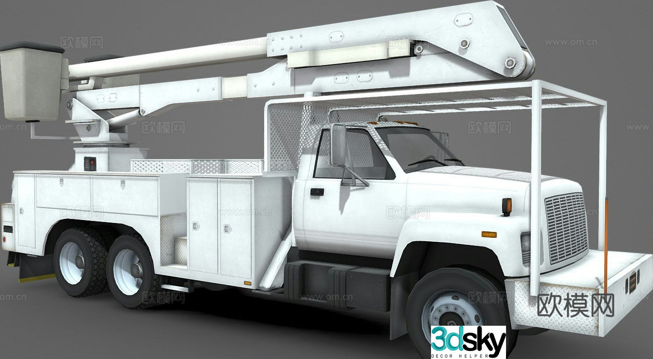 Utility vehicle forklift transport truck 3d model