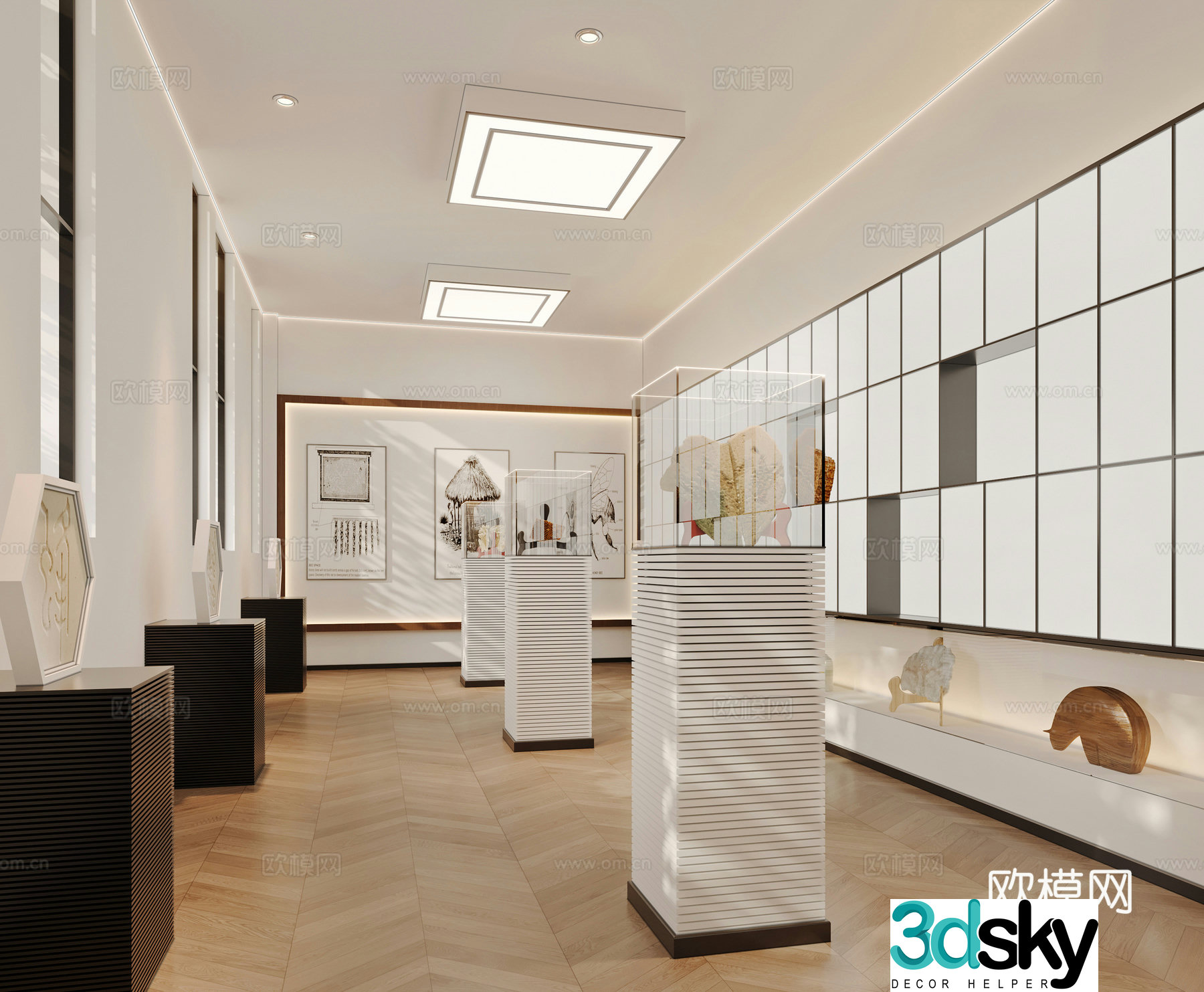 Handicraft exhibition hall exhibition hall 3D model