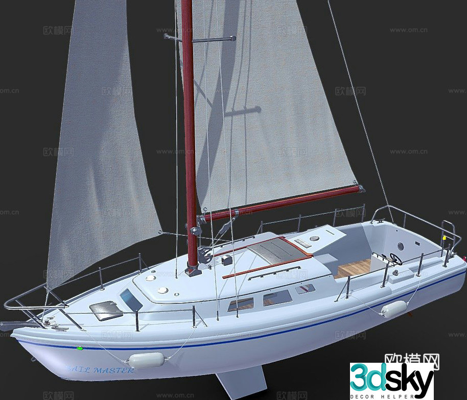 sailing yacht 3d model