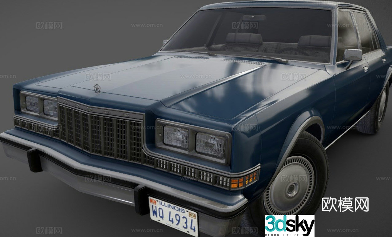 Dodge Diplomat 1980 car 3d model