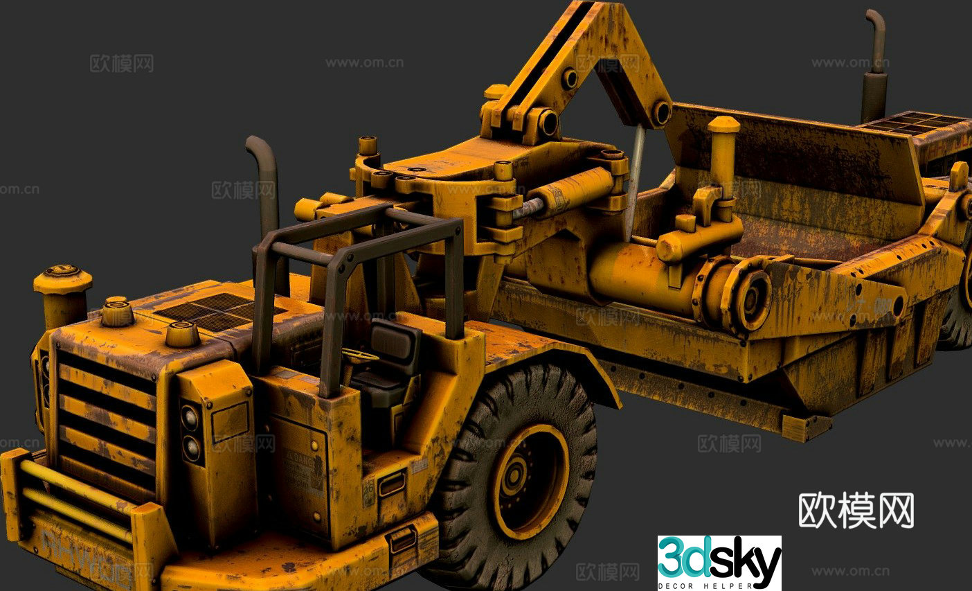road scraper truck 3d model