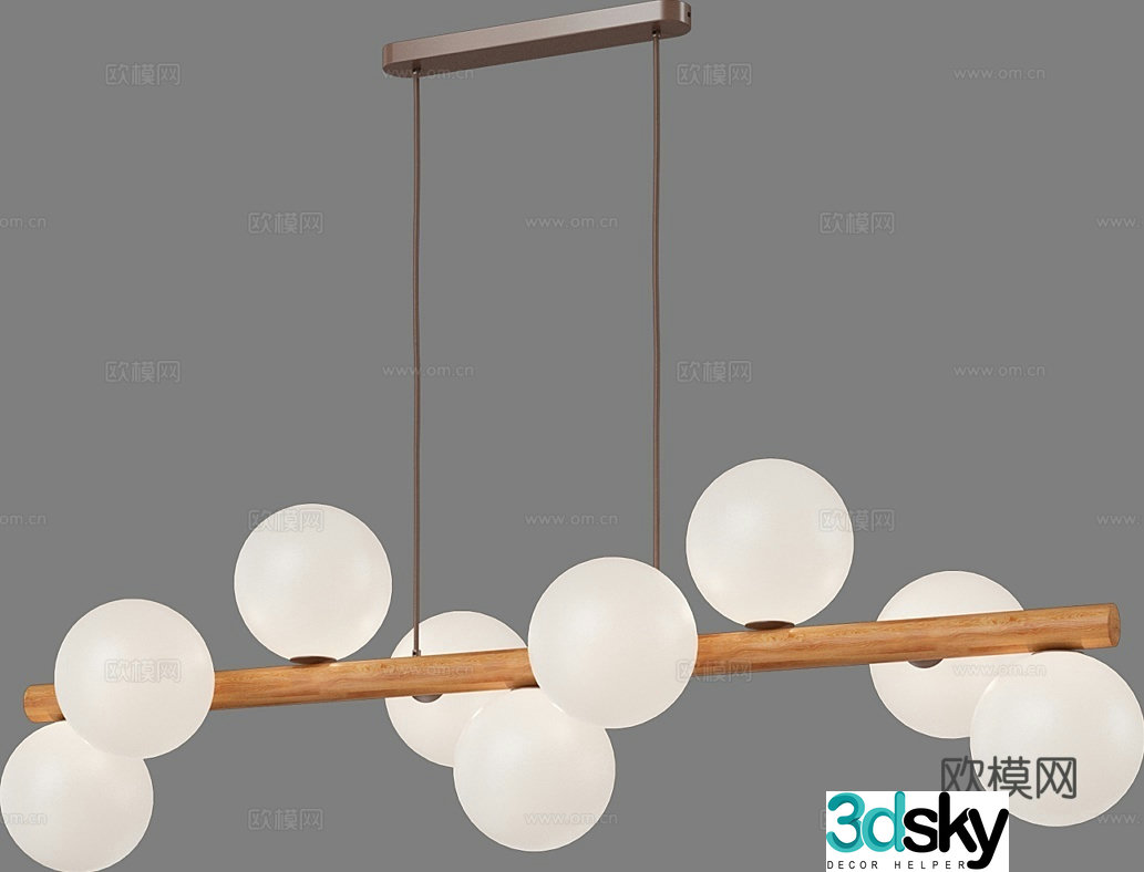 Simple chandelier restaurant chandelier 3d model