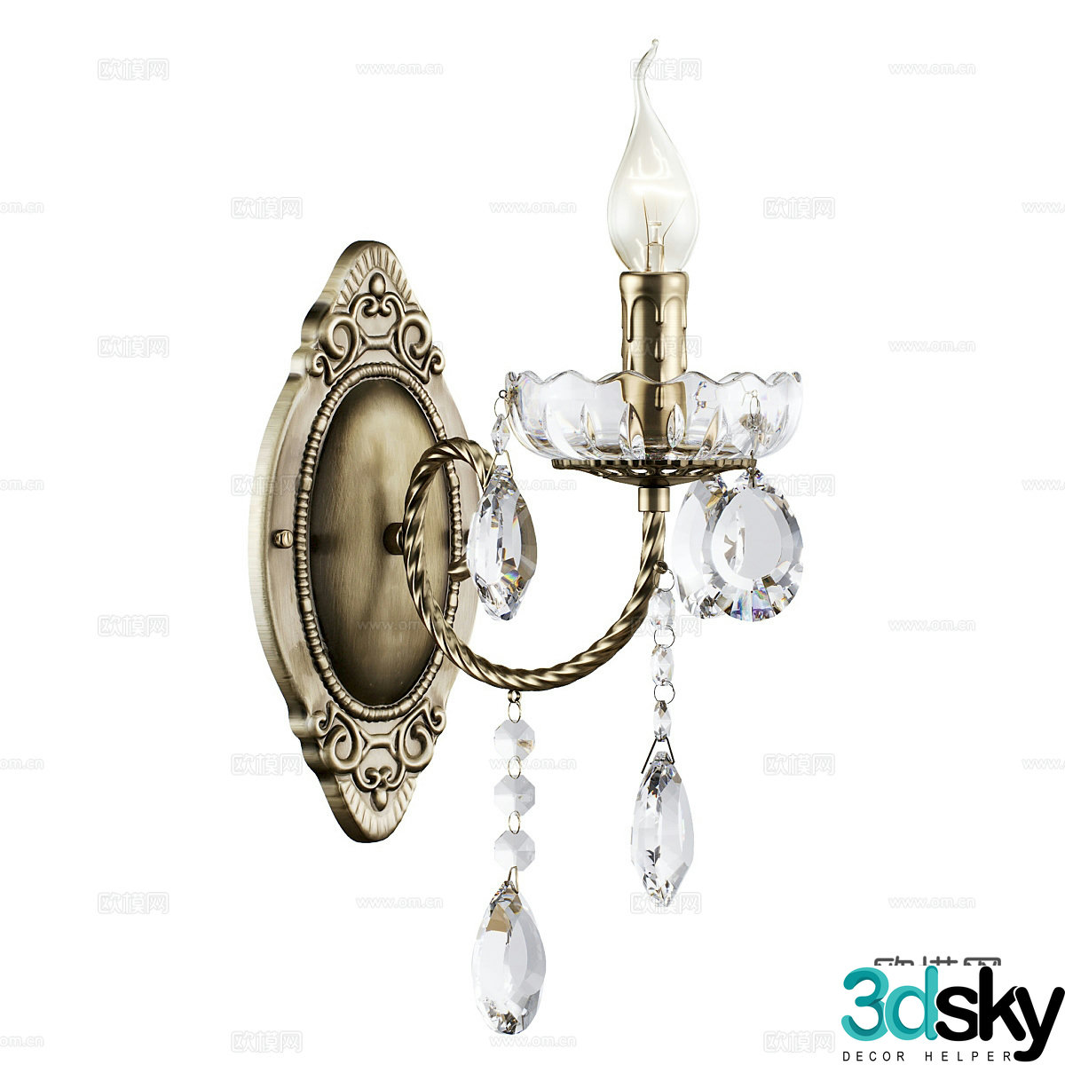 French wall light 3d model