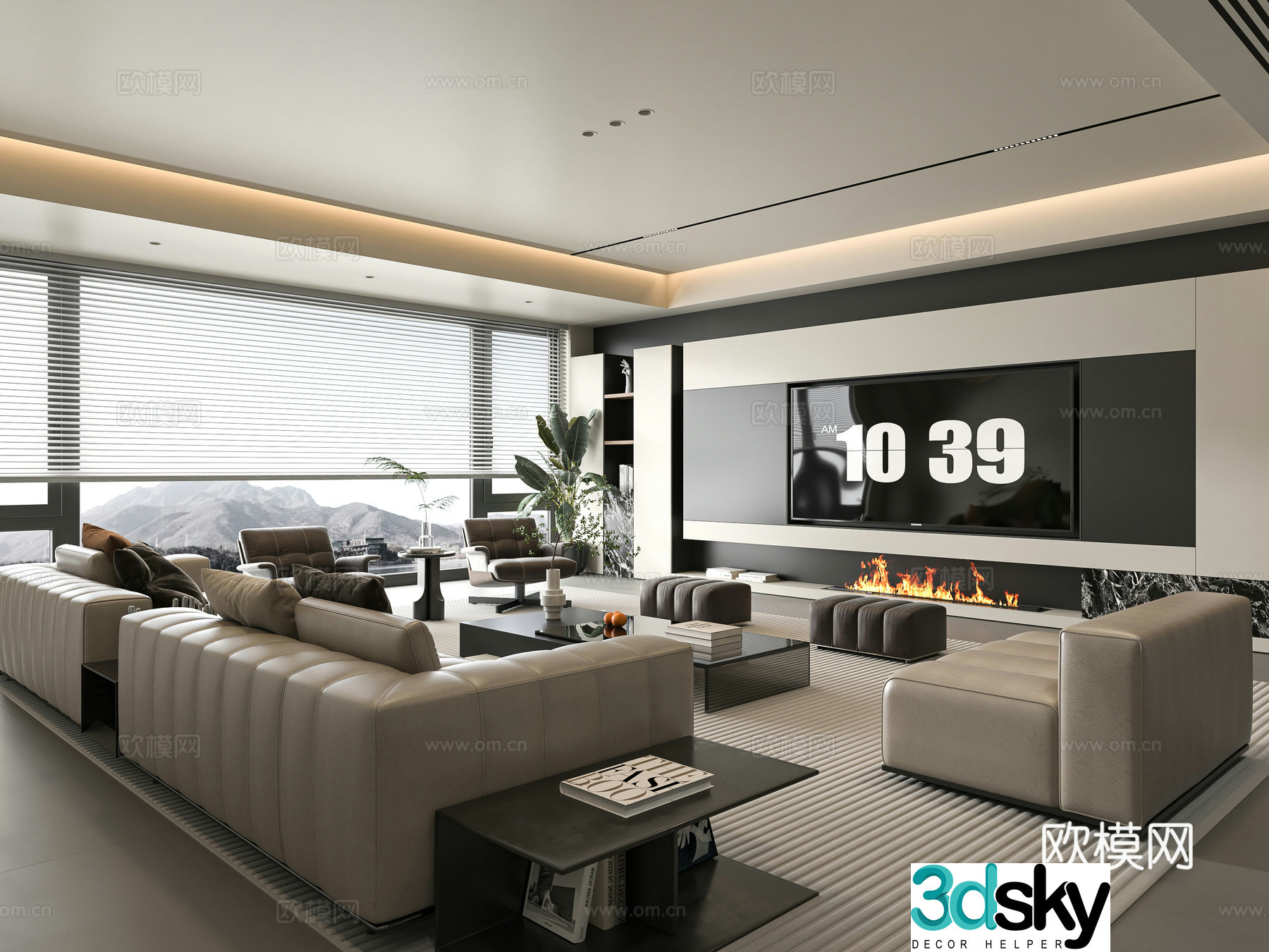 Modern living room 3d model