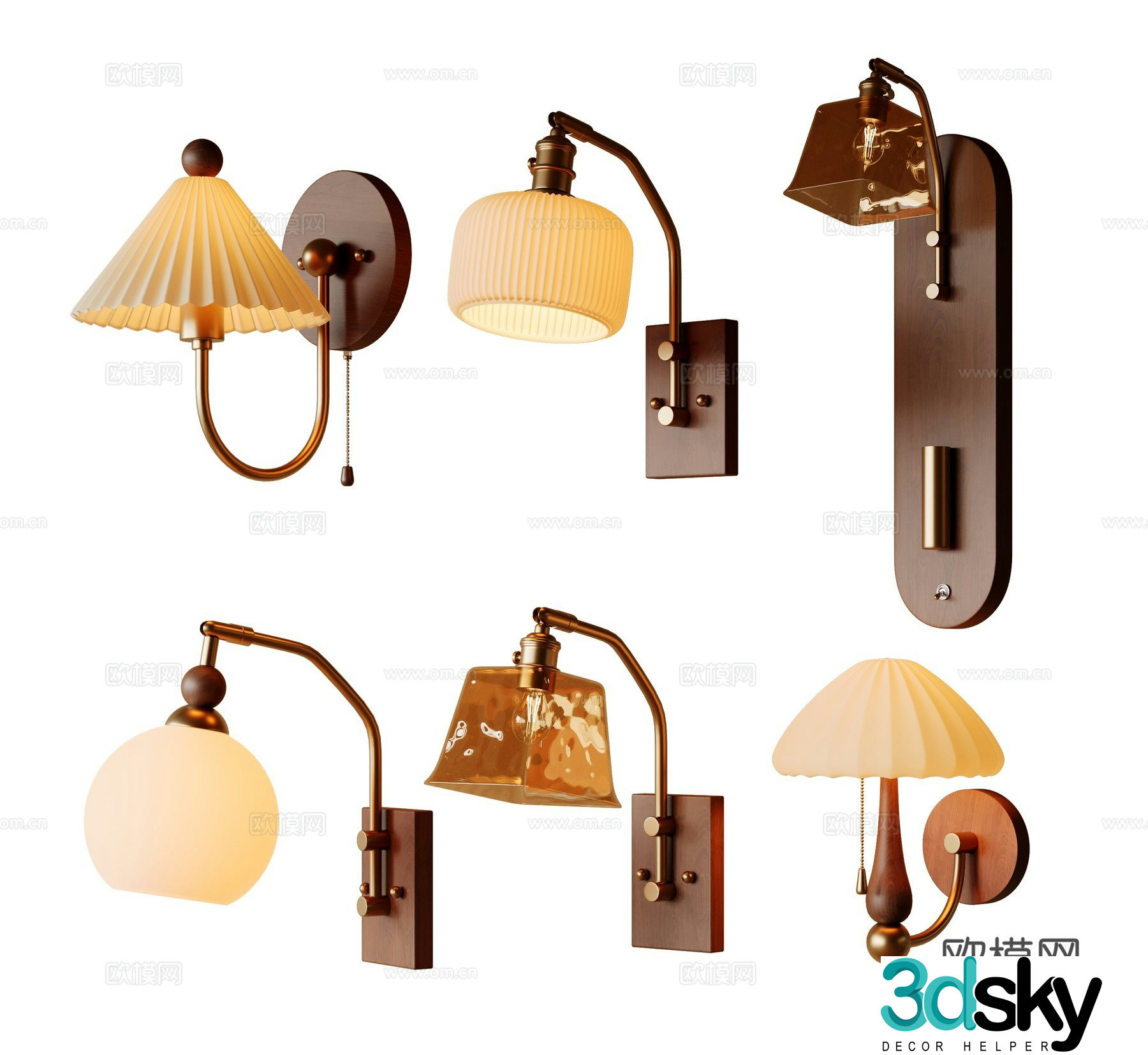 Medieval style wall lamp wall lamp 3d model