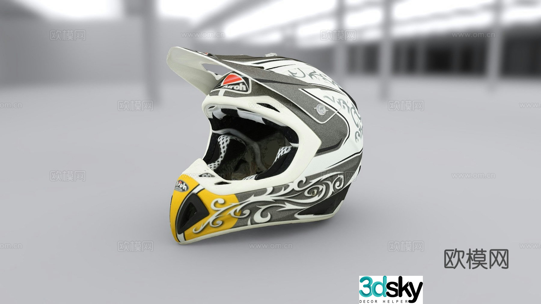 Airo MX motorcycle helmet 3d model